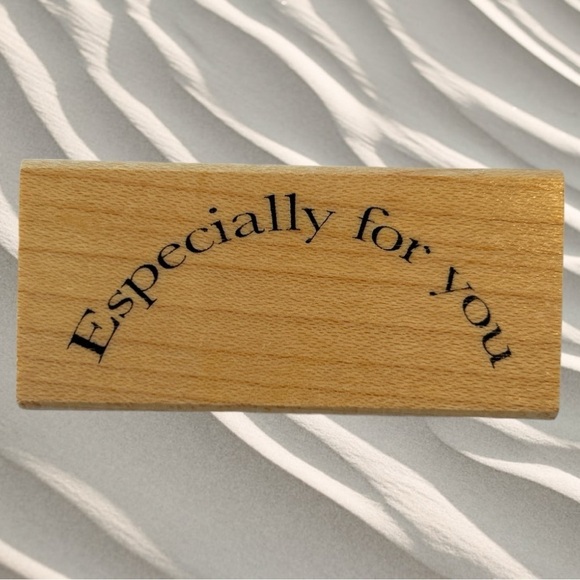 Lot of 3 Wood Mounted Stamps Nameplate Especially for You & Mini Alphabet - Picture 9 of 11